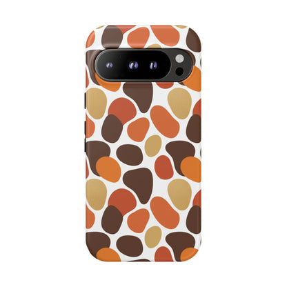 Phone Case — Retro Pebble Pattern in Warm Autumn Colors