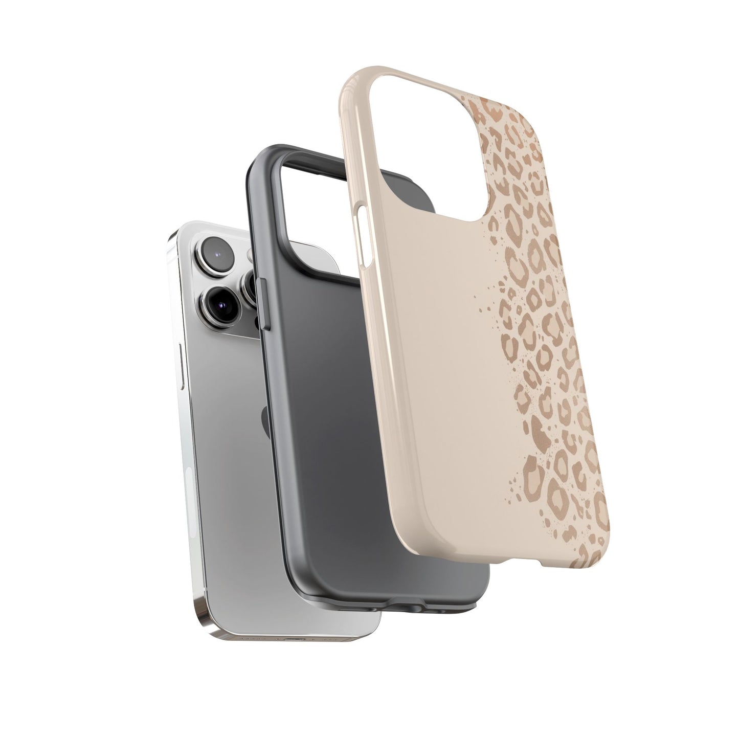 Phone Case – Beige Leopard Print Protective Cover