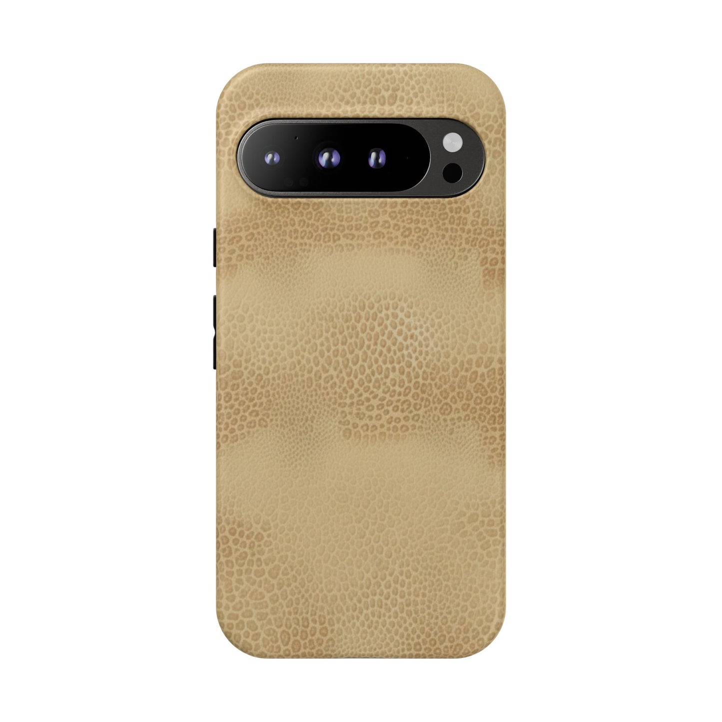 Tan Distressed Leather Texture Phone Case — Rugged Protective iPhone Cover