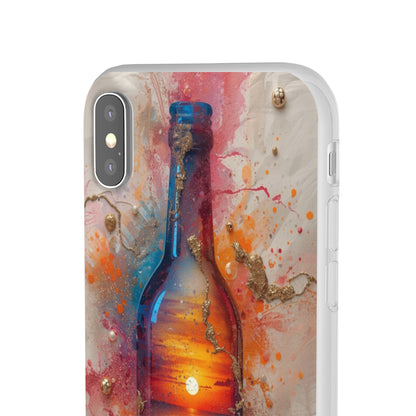 Copy of Floral Holographic Phone Case — Iridescent Leaves & Flowers Flexi Case