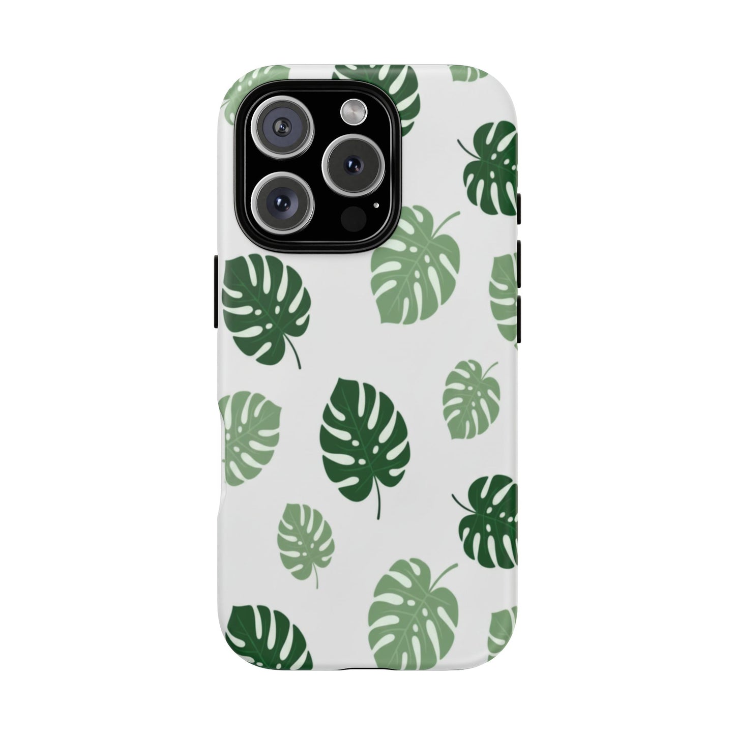 Monstera Leaf Phone Case — Tropical Green Pattern Tough Case