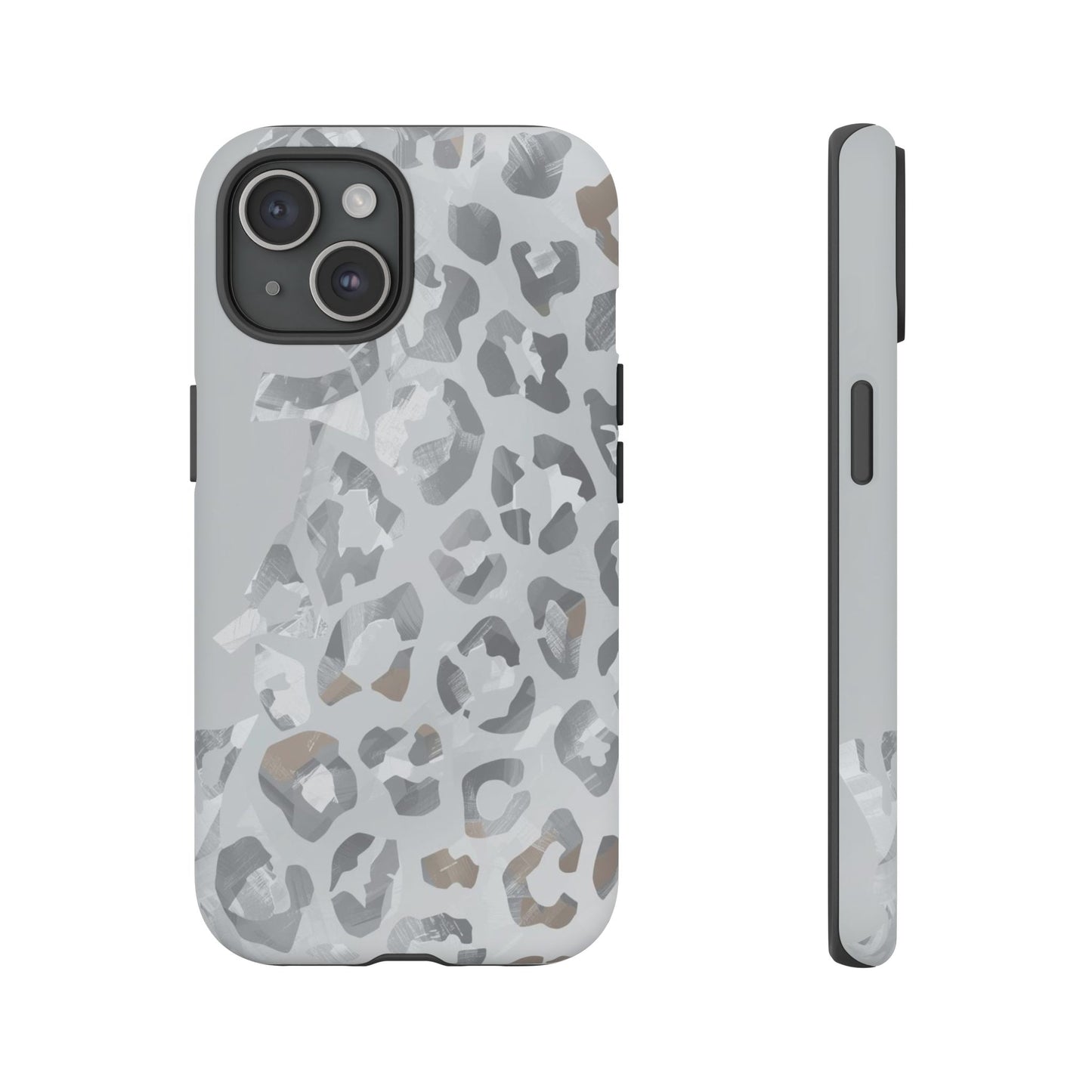 Silver Leopard Tough Phone Case