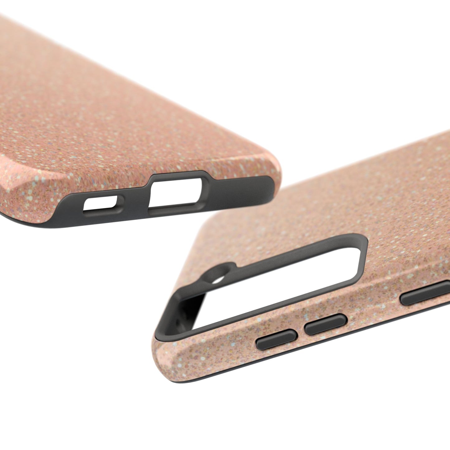 Glitter Rose Gold Tough Phone Case — Sparkling Protective iPhone Cover