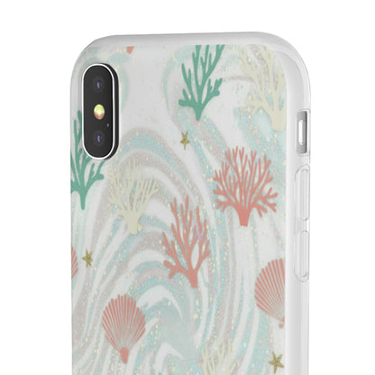 Pastel Seashell Phone Case — Coral Reef Wave iPhone Cover