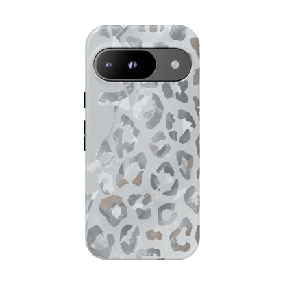 Silver Leopard Tough Phone Case