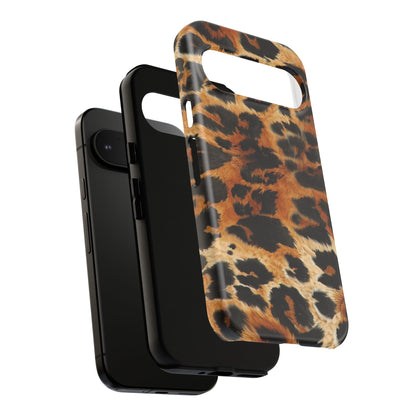 Leopard Print Tough Phone Case – Rugged Protective iPhone Cover