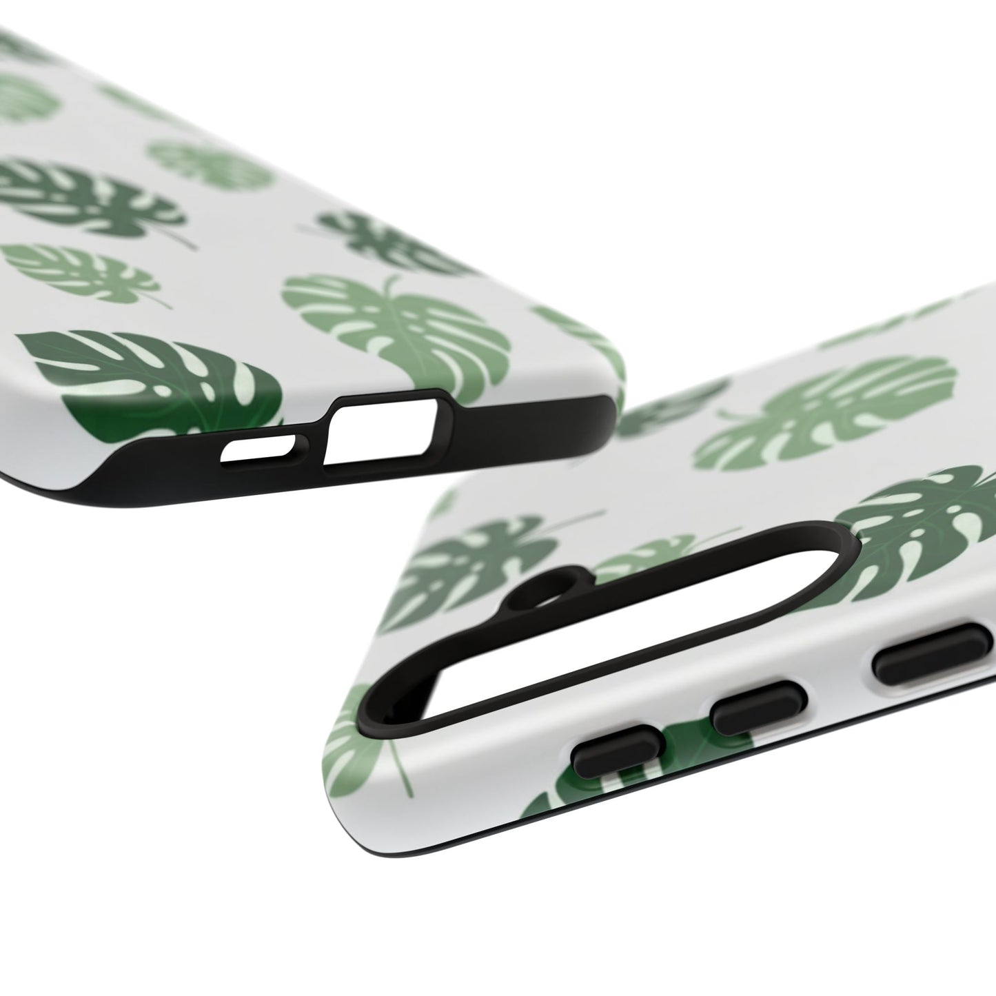 Monstera Leaf Phone Case — Tropical Green Pattern Tough Case