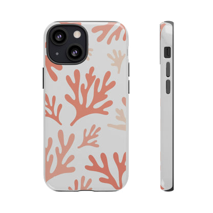 Coral Reef Pattern Tough Phone Case — Pink Beachy Protective Cover