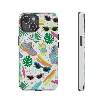 Tough Cases — Colorful Retro Sneakers & Sunglasses Phone Case