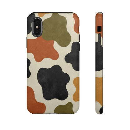 Retro Abstract Camouflage Phone Case — Earth Tone Tough Case