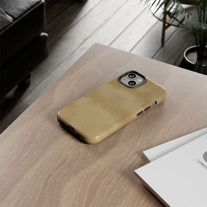 Tan Distressed Leather Texture Phone Case — Rugged Protective iPhone Cover