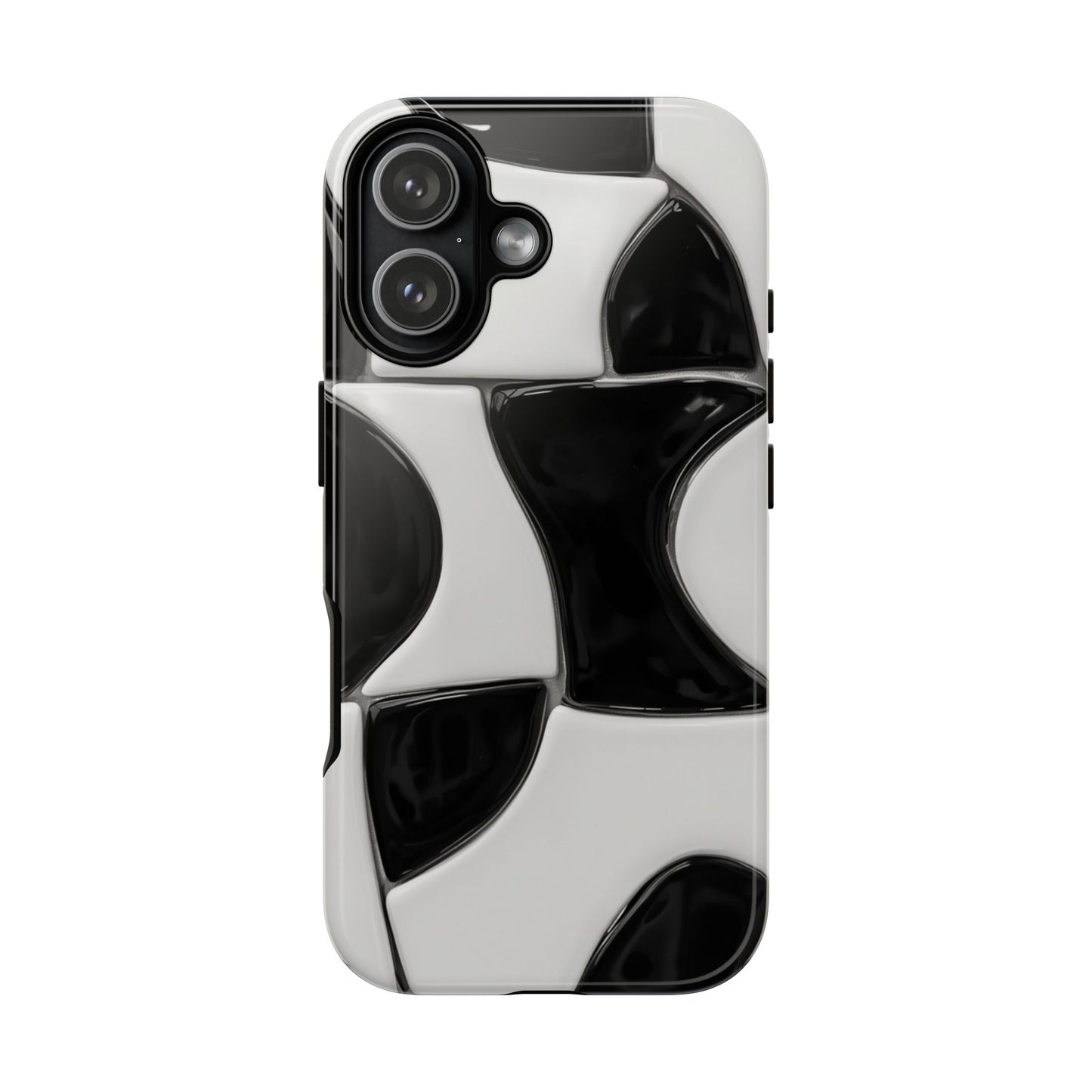 Black & White Abstract Pattern Tough Phone Case