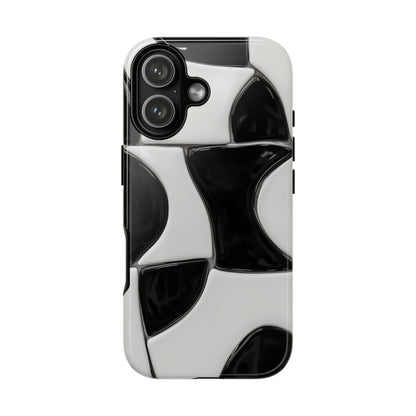 Black & White Abstract Pattern Tough Phone Case
