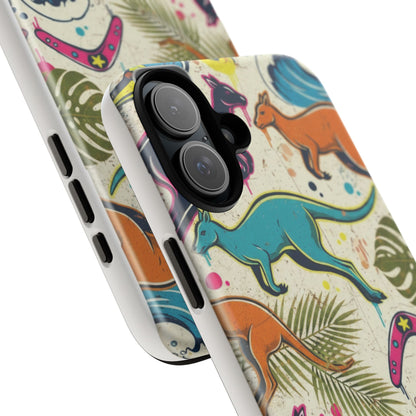 Tough Cases — Colorful Surfing Kangaroo Phone Case