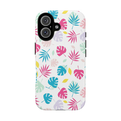 Tropical Leaf Phone Case — Colorful Pastel Monstera & Palm iPhone Case