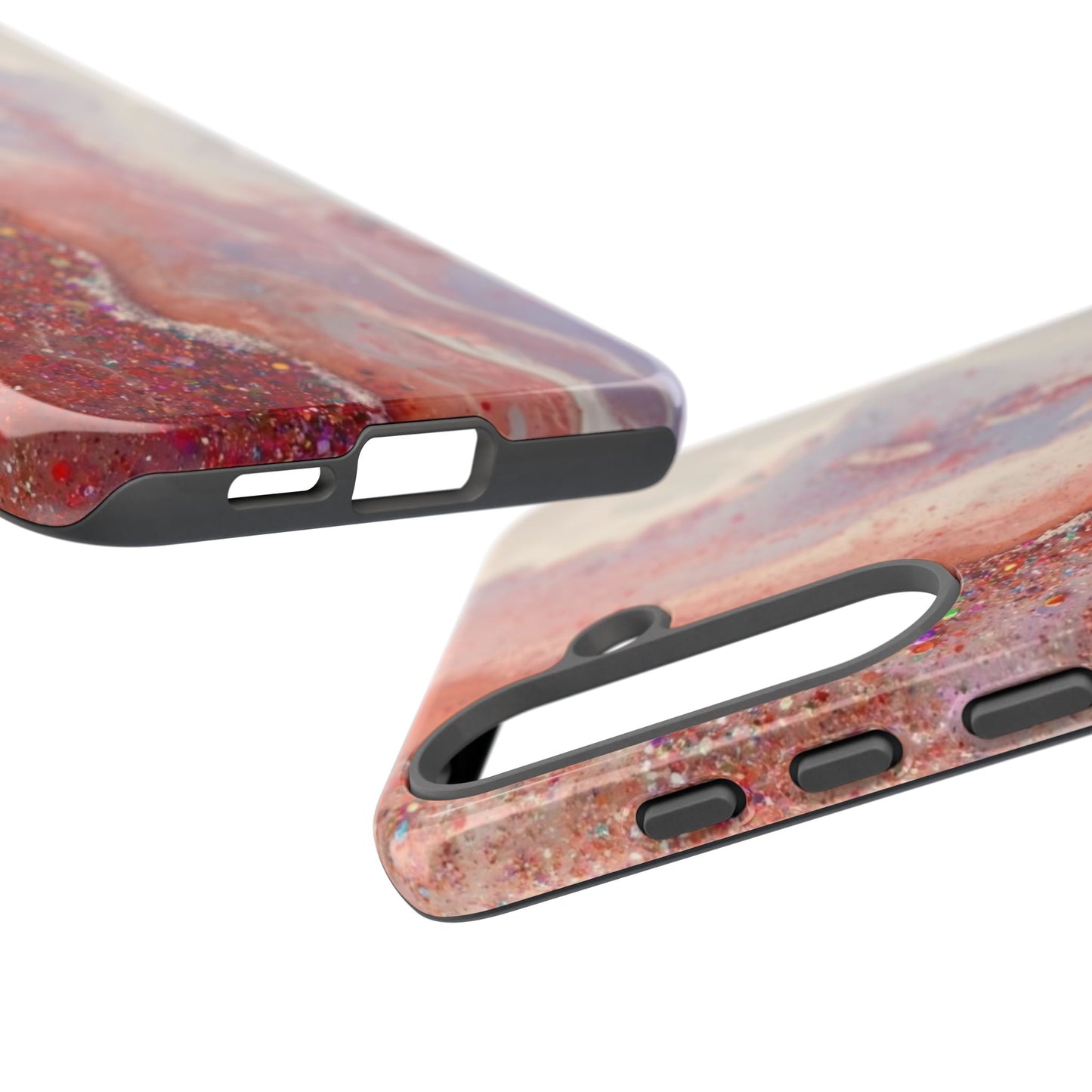 Marbled Rose Gold Galaxy Phone Case — Protective Tough Case
