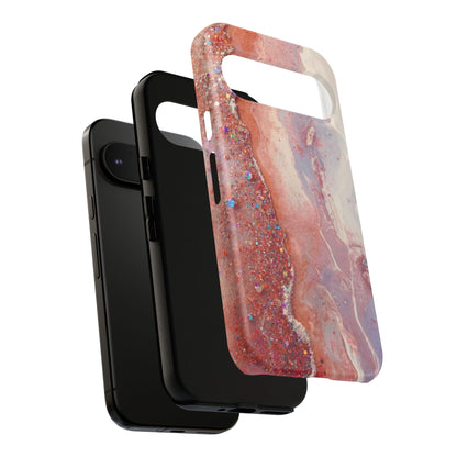 Marbled Rose Gold Galaxy Phone Case — Protective Tough Case