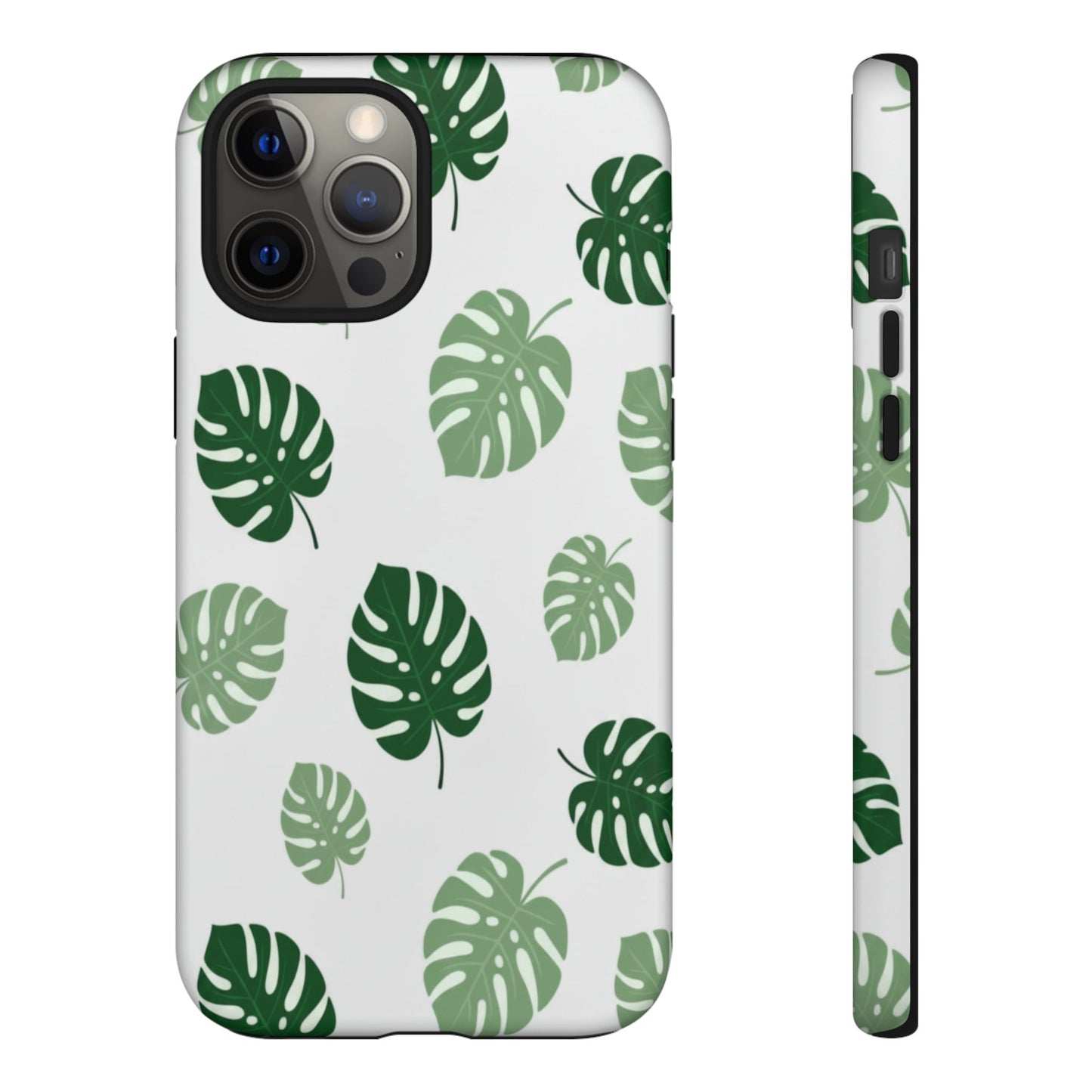 Monstera Leaf Phone Case — Tropical Green Pattern Tough Case