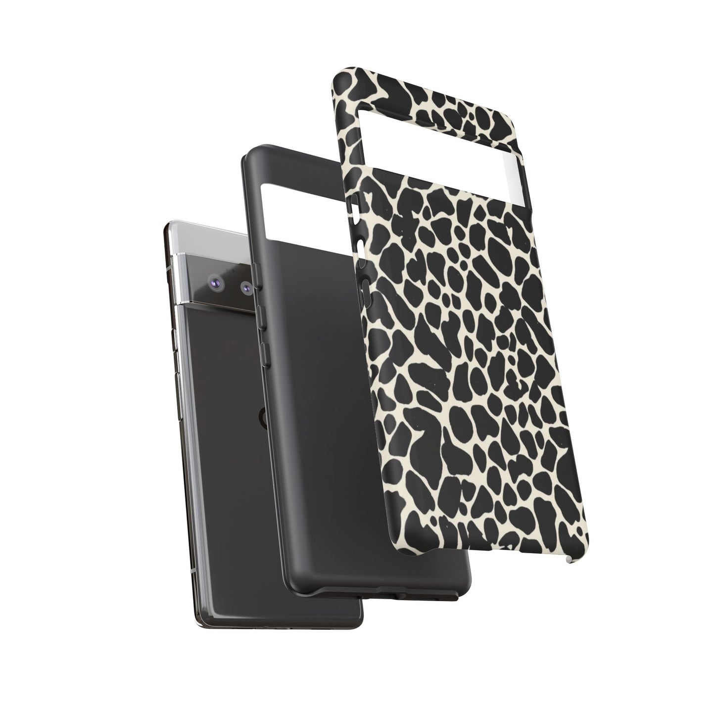Black and White Cowhide Phone Case — Protective Tough Case