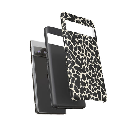 Black and White Cowhide Phone Case — Protective Tough Case