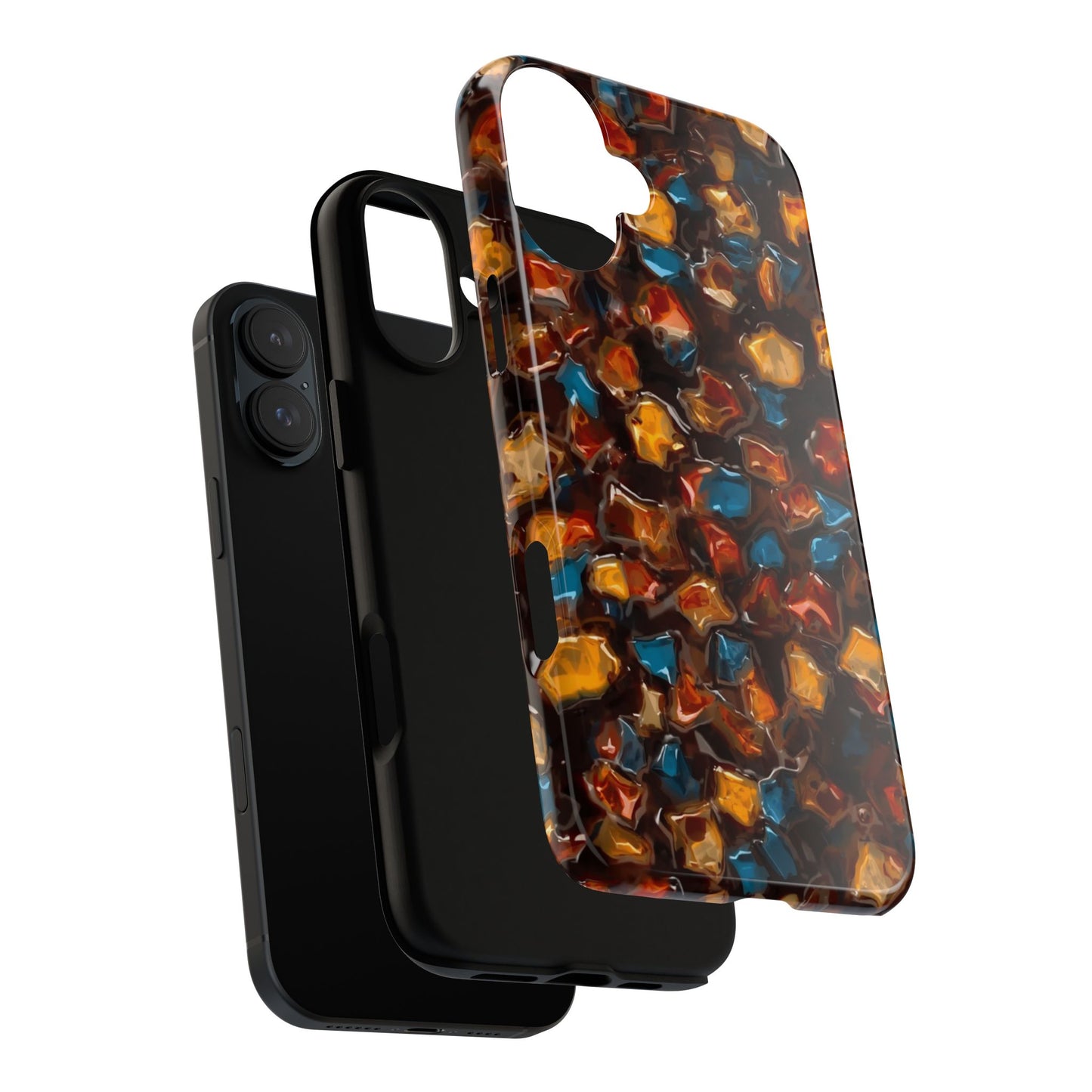 Phone Case - Amber Tortoiseshell Mosaic Protective Cover