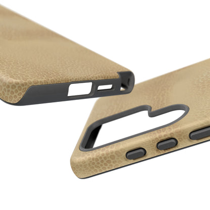 Tan Distressed Leather Texture Phone Case — Rugged Protective iPhone Cover