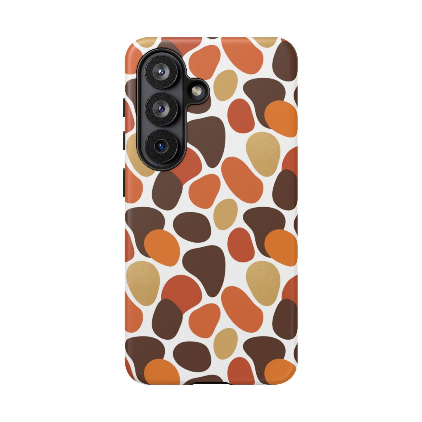Phone Case — Retro Pebble Pattern in Warm Autumn Colors