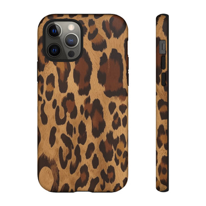 Leopard Print Tough Phone Case — Durable Animal Print Protective Cover