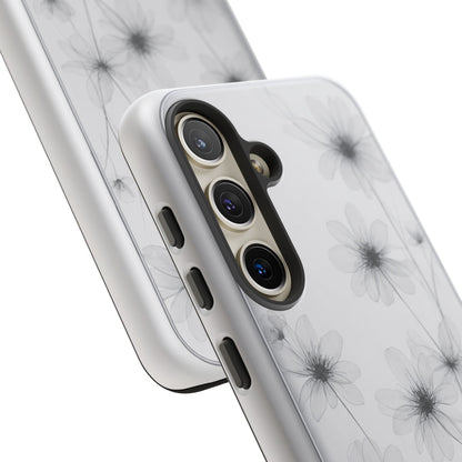 Tough Case — Black & White Floral Tough Phone Case