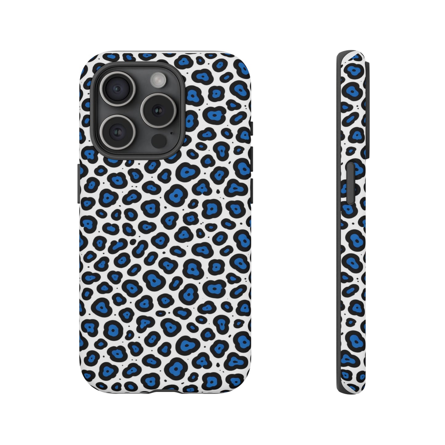 Blue Leopard Print Phone Case – Tough Protective Cover
