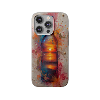 Copy of Floral Holographic Phone Case — Iridescent Leaves & Flowers Flexi Case