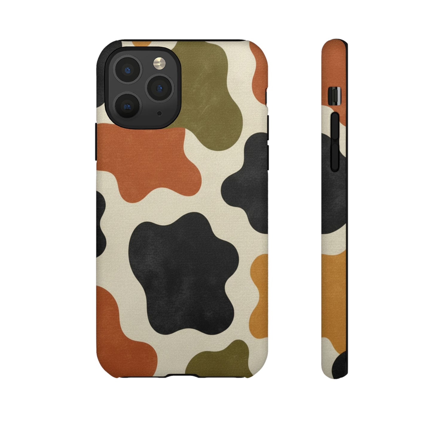 Retro Abstract Camouflage Phone Case — Earth Tone Tough Case