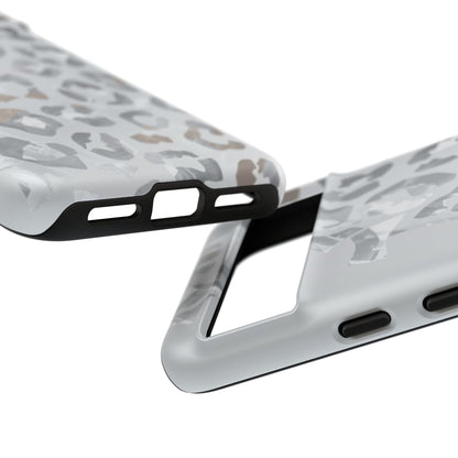Silver Leopard Tough Phone Case