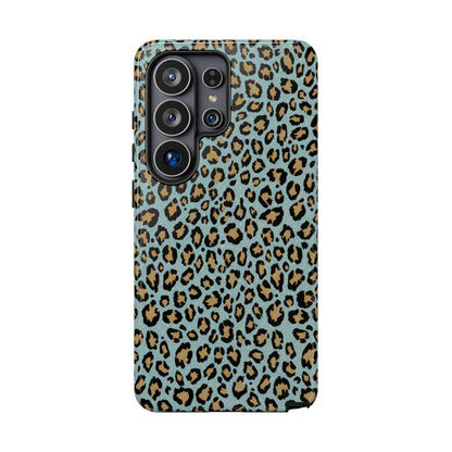 Leopard Print Tough Phone Case - Blue Cheetah Protective Cover