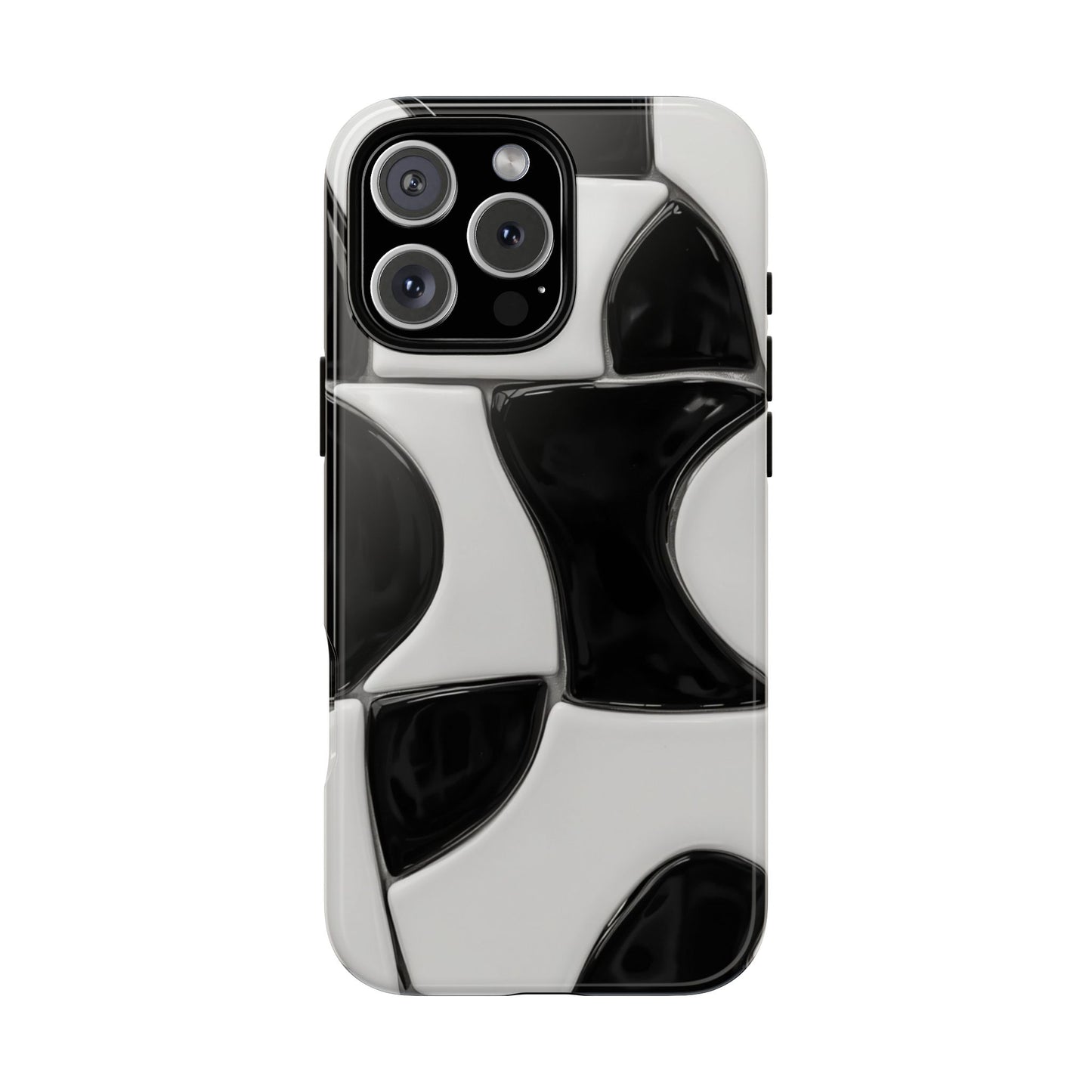 Black & White Abstract Pattern Tough Phone Case