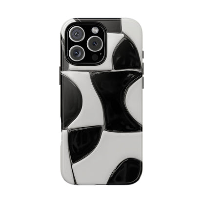 Black & White Abstract Pattern Tough Phone Case