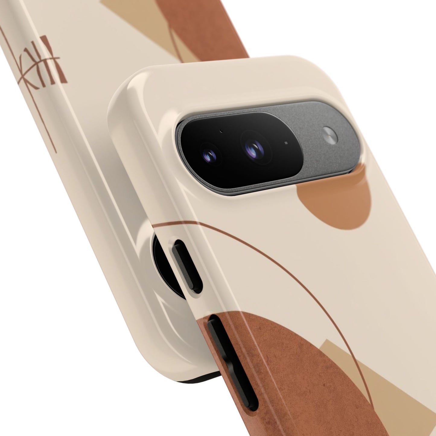 Abstract Earth Tones Phone Case — Minimal Geometric Design