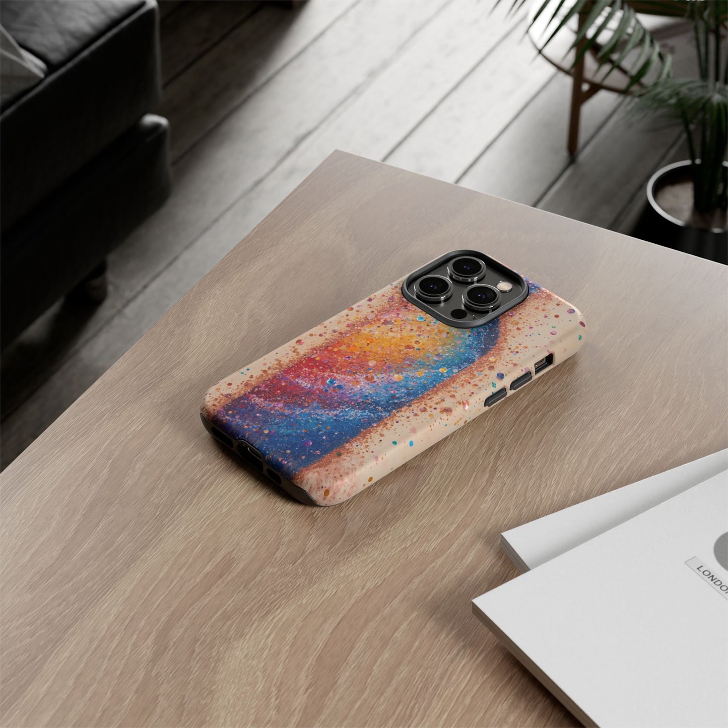 Galaxy Bottle Tough Phone Case — Colorful Nebula Splash iPhone Cover