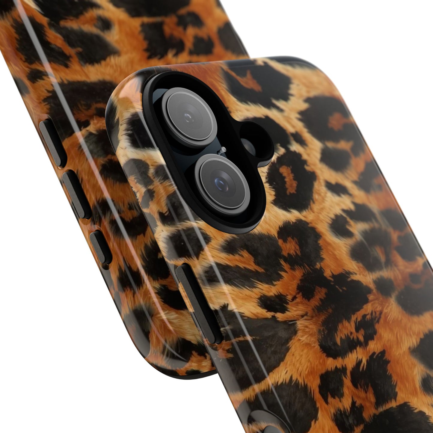 Leopard Print Tough Phone Case – Rugged Protective iPhone Cover