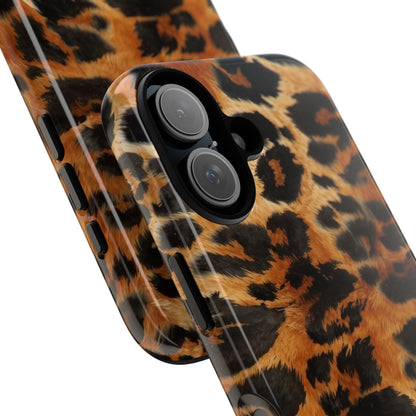 Leopard Print Tough Phone Case – Rugged Protective iPhone Cover