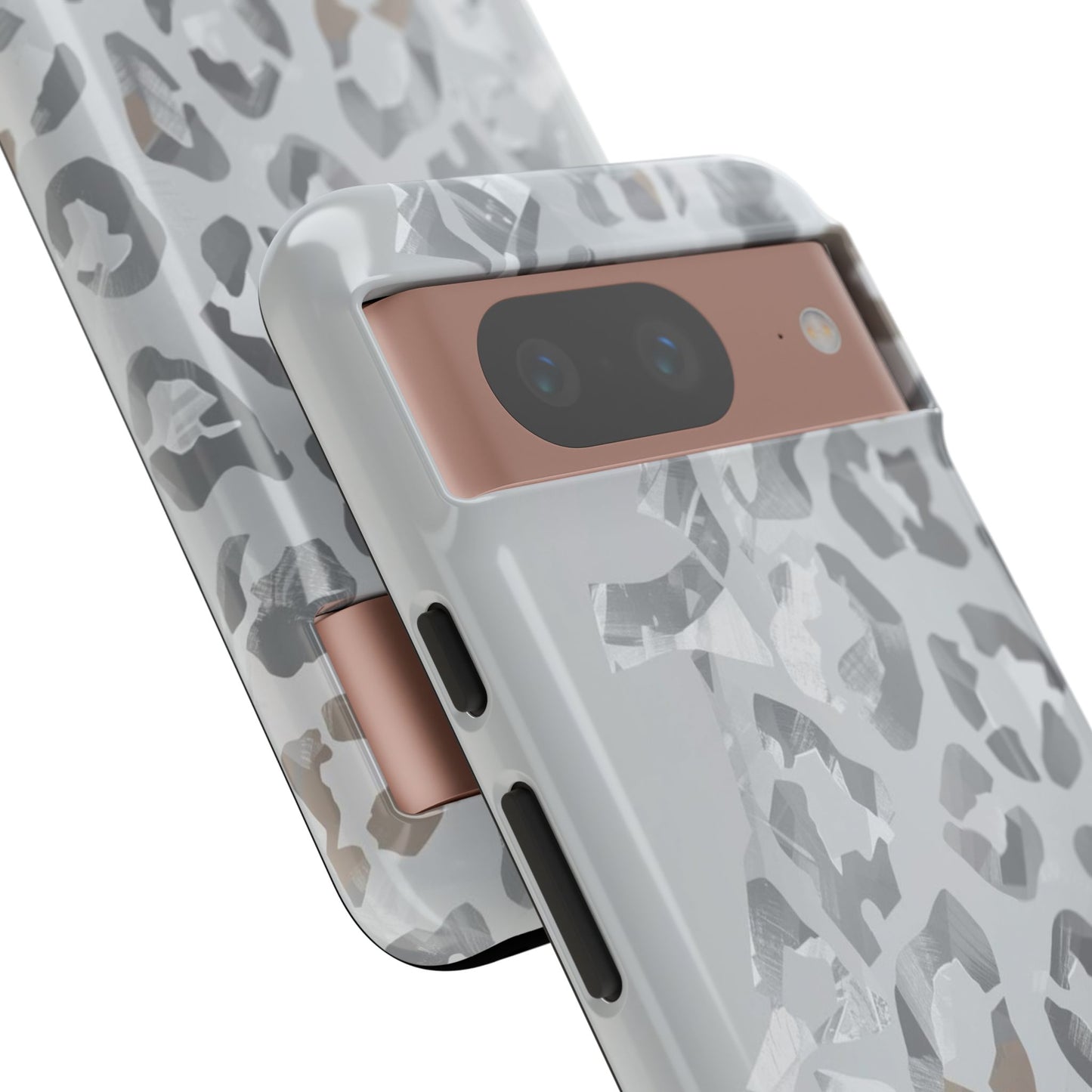 Silver Leopard Tough Phone Case