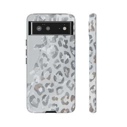 Silver Leopard Tough Phone Case