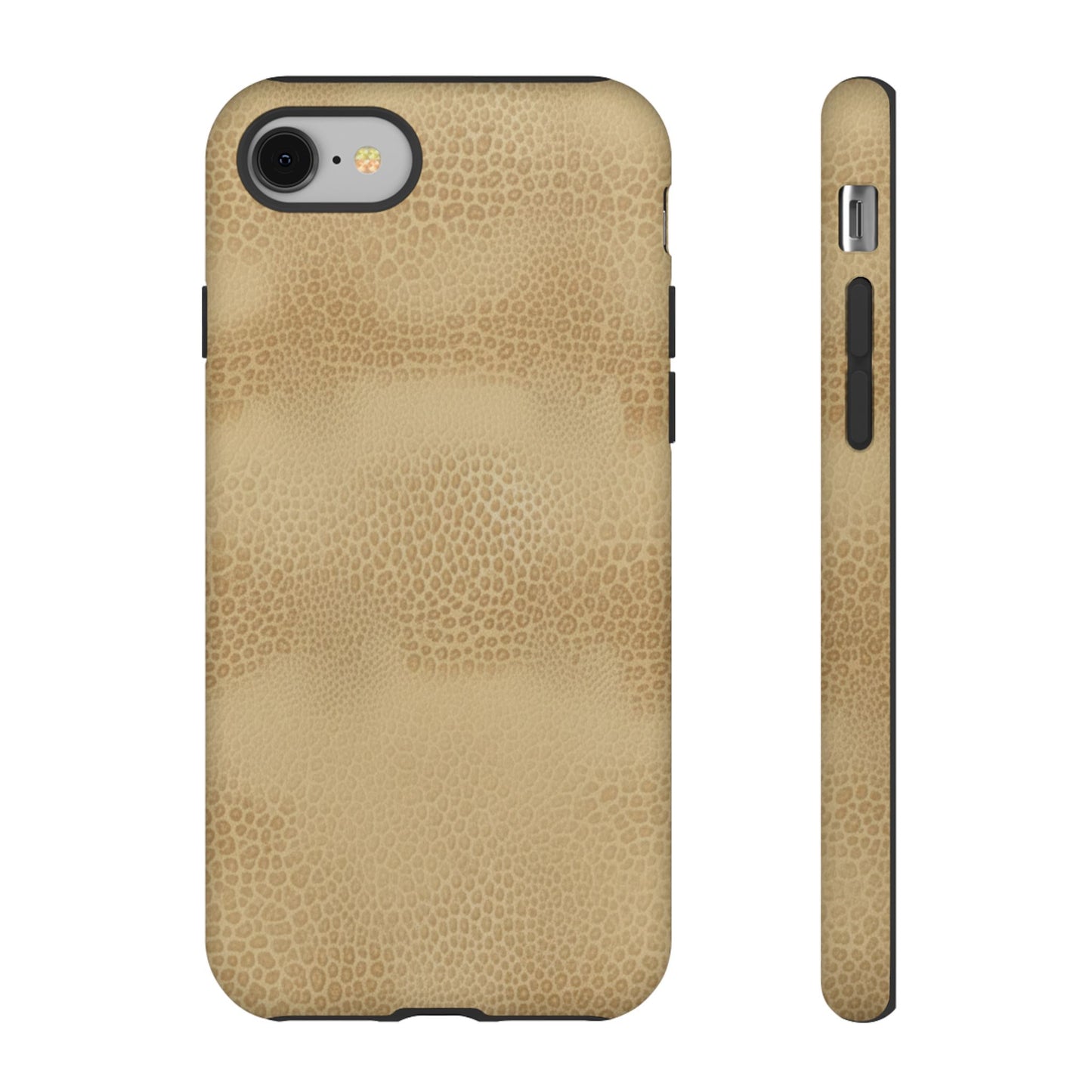 Tan Distressed Leather Texture Phone Case — Rugged Protective iPhone Cover