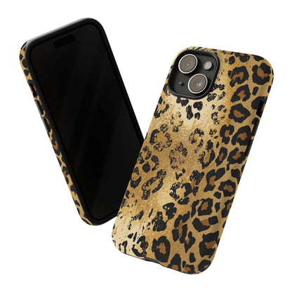 Leopard Print Tough Phone Case — Durable Protective iPhone Cover