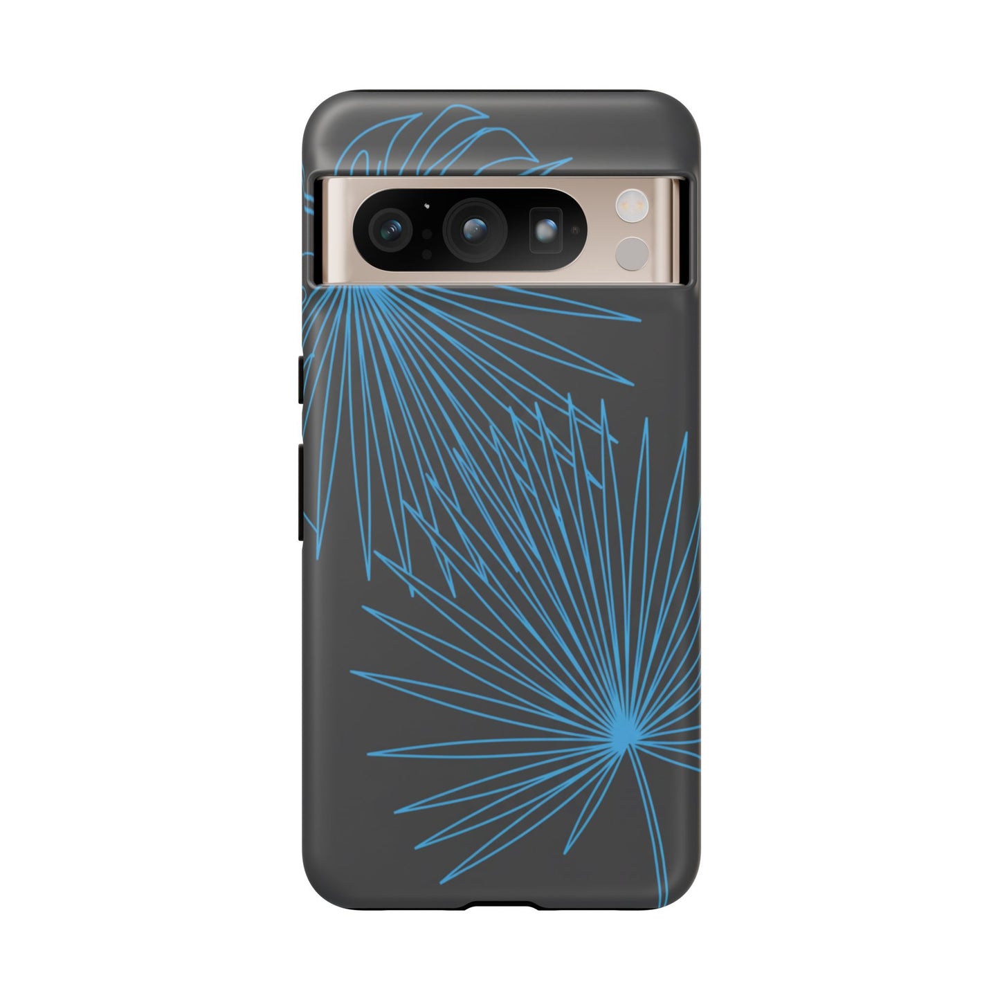 Blue Dandelion Burst Tough Phone Case — Protective Floral iPhone Cover