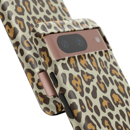 Leopard Print Tough Phone Case — Durable Protective Animal Print Case
