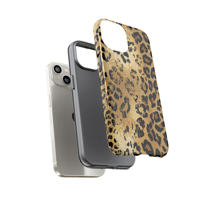 Leopard Print Tough Phone Case — Durable Protective iPhone Cover