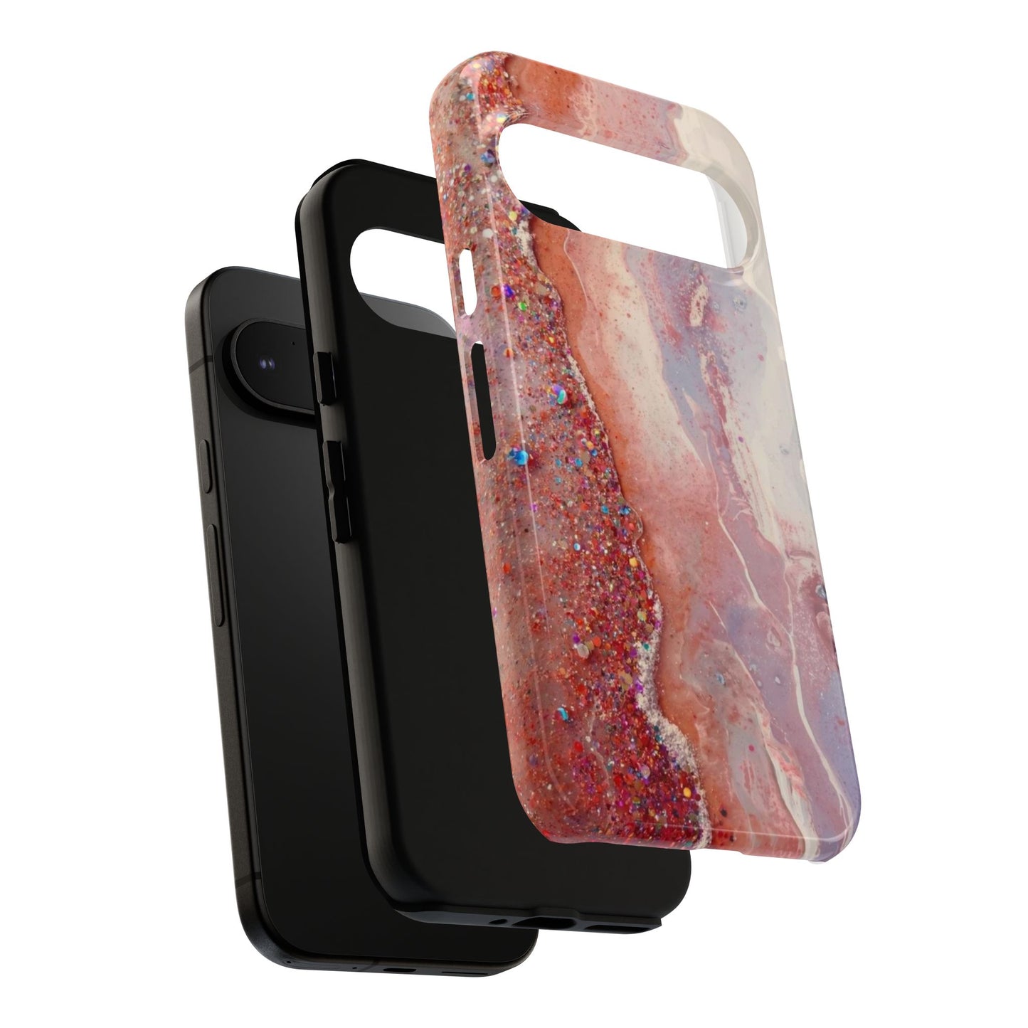 Marbled Rose Gold Galaxy Phone Case — Protective Tough Case