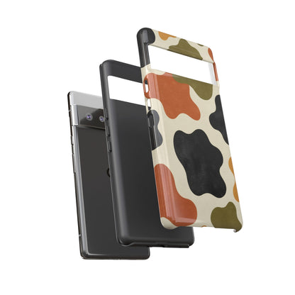 Retro Abstract Camouflage Phone Case — Earth Tone Tough Case