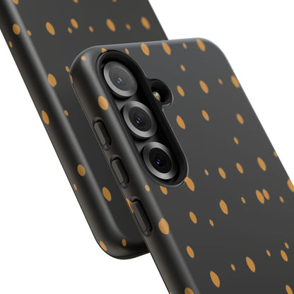 Black & Gold Dot Tough Phone Case — Protective Sparkle Pattern